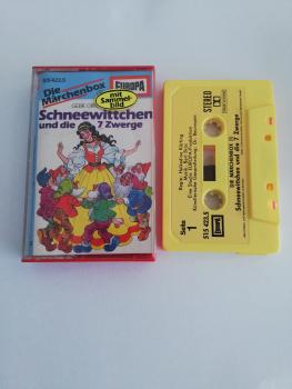 Die Märchenbox Folge 1 Schneewittchen und die 7 Zwerge/Tischlein deck dich Gelb mit Gelben Aufkleber 515423.5 Europa(Innencover beschrieben)